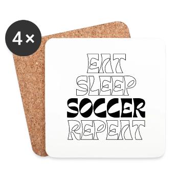 Soccer Team Soccer Design Soccer Player - Coasters (set of 4) - white - Front