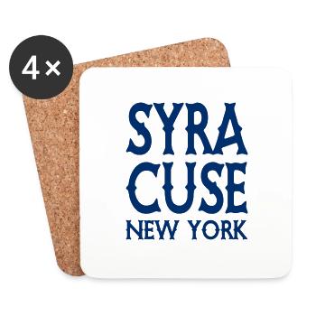 Syracuse - New York - États-Unis USA - Dessous de verre (lot de 4) - blanc - Devant