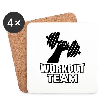 Workout Team - Coasters (set of 4) - white - Front