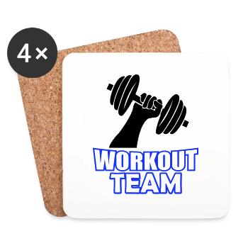workout team - Untersetzer (4er-Set) - Weiß - Vorne