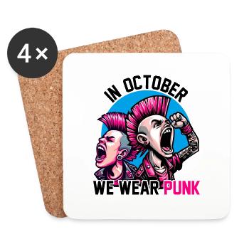 IM OKTOBER TRAGEN WIR PUNK - Untersetzer (4er-Set) - Weiß - Vorne