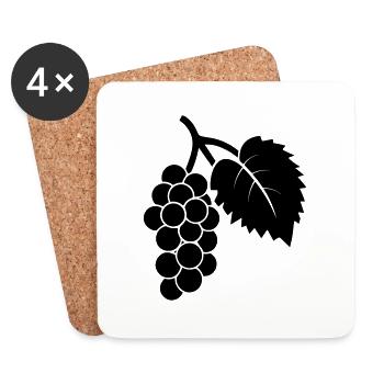 Grape - Coasters (set of 4) - white - Front