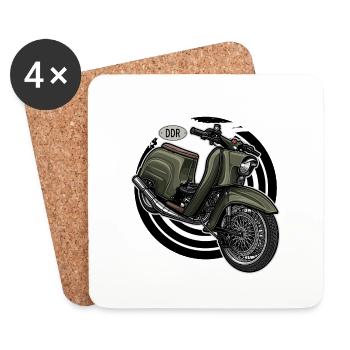 Schwalbe KR51/1 // Illustration - Untersetzer (4er-Set) - Weiß - Vorne