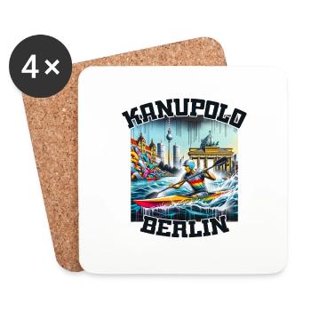 Kanupolo Berlin Graffiti - Untersetzer (4er-Set) - Weiß - Vorne