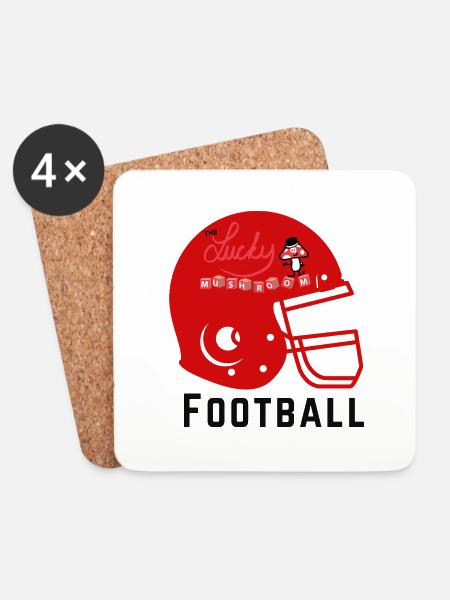 Lucky American Football - Untersetzer (4er-Set) - Weiß