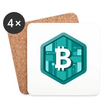 B Crypto Logo - Coasters (set of 4) - white - Front