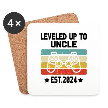 Zum ersten Mal Uncle Est 2024 im Osten 2024 - Untersetzer (4er-Set) - Weiß - Vorne