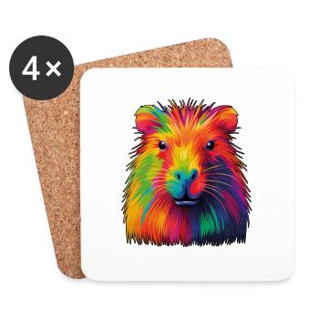 Capybara - Untersetzer (4er-Set) - Weiß - Vorne
