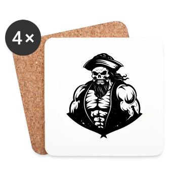 Pirate - Coasters (set of 4) - white - Front