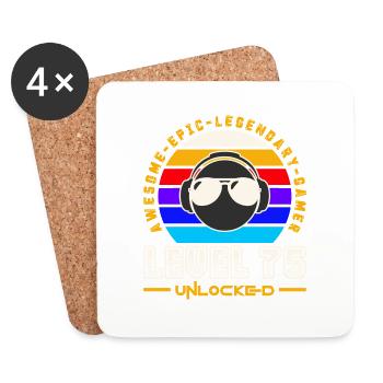 Level 75 - Dessous de verre (lot de 4) - blanc - Devant