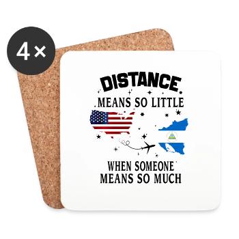 Distance Means So Little When Someone Means Much - Coasters (set of 4) - white - Front