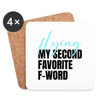 Flying Word - Coasters (set of 4) - white - Front