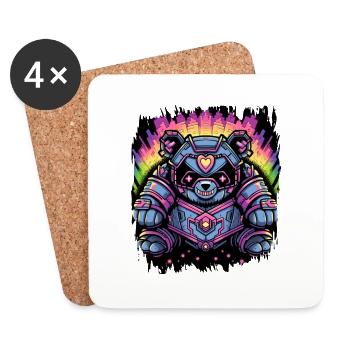 idée présente panda drôle nature chine citation - Dessous de verre (lot de 4) - blanc - Devant