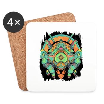 Creature Marine Animal Park Turtle Lover Animal - Coasters (set of 4) - white - Front