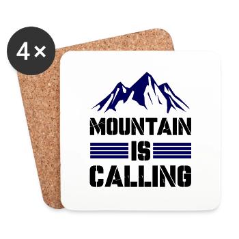 Mountain Adventure is Calling - Coasters (set of 4) - white - Front