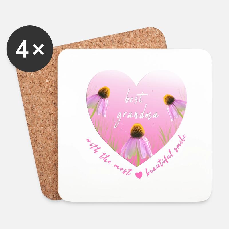best grandma granny - Untersetzer (4er-Set) - Weiß