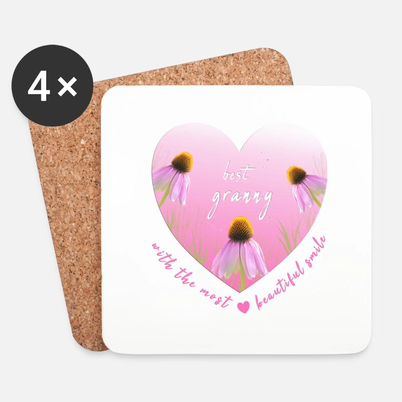 best granny - Untersetzer (4er-Set) - Weiß