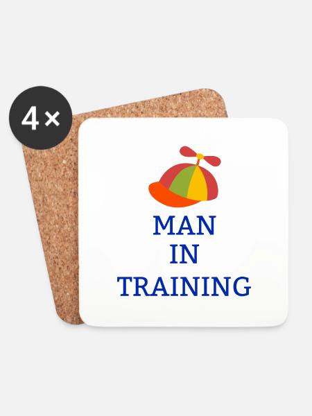 Mann im Training AI Bundy Shirt, AI Bundy No Ma Am - Untersetzer (4er-Set) - Weiß