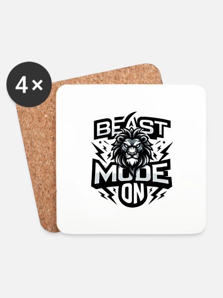Ferocious Beast - Coasters (set of 4) - white