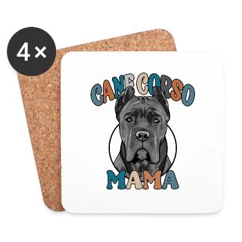 Cane Corso Mom Dogs Dog Mother's Day Wilsigns - Coasters (set of 4) - white - Front