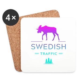 Suède Suède Scandinavie Pays nordiques Viking Europe - Dessous de verre (lot de 4) - blanc - Devant