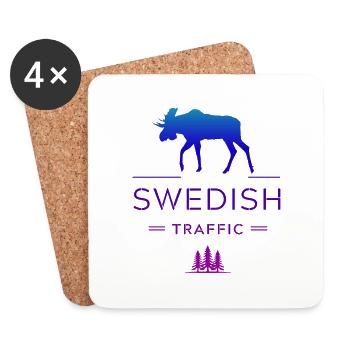 Suède Suède Scandinavie Pays nordiques Viking Europe - Dessous de verre (lot de 4) - blanc - Devant