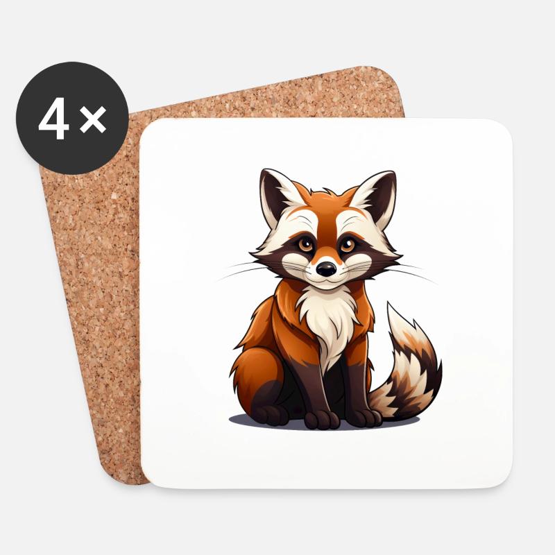 Waschen Bär Niedlicher Panda Logo - Untersetzer (4er-Set) - Weiß