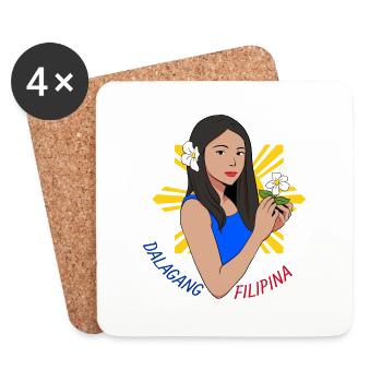 Philippines philippine drapeau Dalagang je cadeau - Dessous de verre (lot de 4) - blanc - Devant