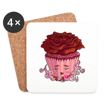 Valeria Cupcake - Untersetzer (4er-Set) - Weiß - Vorne