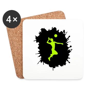 handball klecks - Untersetzer (4er-Set) - Weiß - Vorne