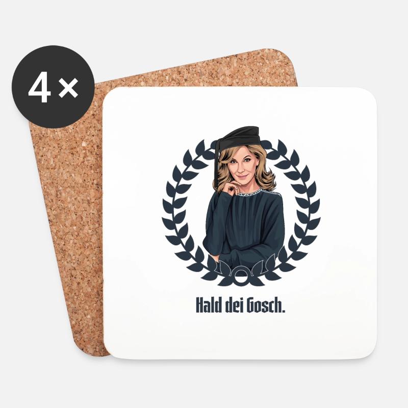 Rieser Grantler // Illustration - Untersetzer (4er-Set) - Weiß