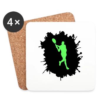 Tennis Blobs - Dessous de verre (lot de 4) - blanc - Devant