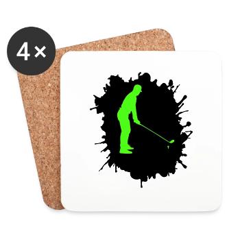 Golf Blobs - Coasters (set of 4) - white - Front