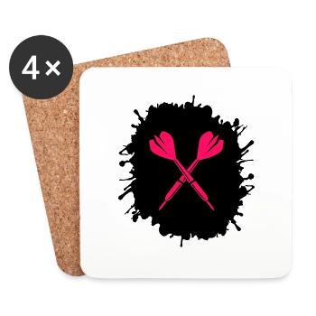 splatter darts - Untersetzer (4er-Set) - Weiß - Vorne