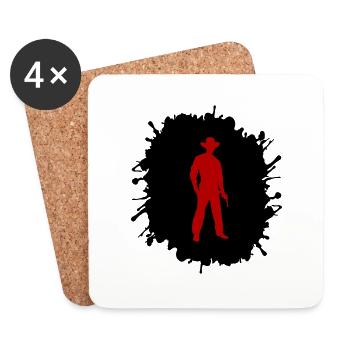 cowboy splatter - Untersetzer (4er-Set) - Weiß - Vorne