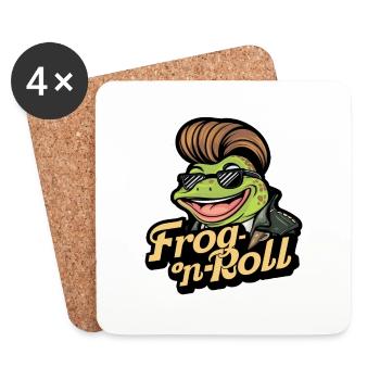 Frog N Roll Design - Untersetzer (4er-Set) - Weiß - Vorne