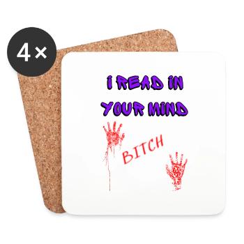 , I read your mind - Coasters (set of 4) - white - Front