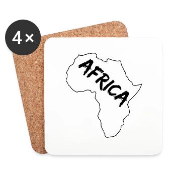 Africa Outline - Coasters (set of 4) - white - Front