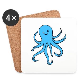 krake oktopus - Untersetzer (4er-Set) - Weiß - Vorne