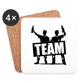Team Party Drinkers Celebrating Birthday - Coasters (set of 4) - white - Front