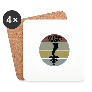 Feed Your Own Ego I'm Busy, Vintage, Yoga Practise - Coasters (set of 4) - white - Front