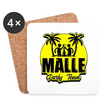 Malle Party Team Holidays Mallorca - Coasters (set of 4) - white - Front