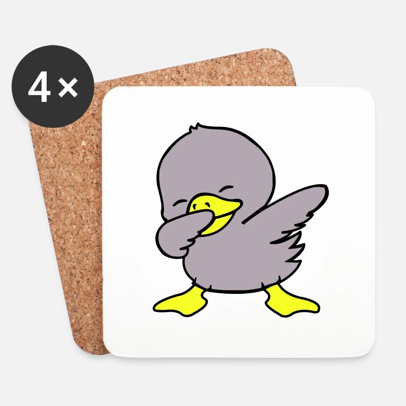 duck dabbing - Untersetzer (4er-Set) - Weiß
