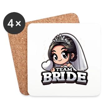 Équipe Bride - Dessous de verre (lot de 4) - blanc - Devant