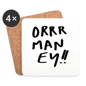 Orrrr man ey - Untersetzer (4er-Set) - Weiß - Vorne