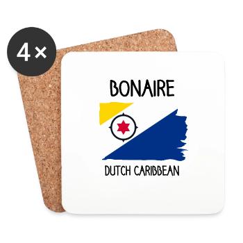 Bonaire - Kralendijk - Karibik - Dutch Caribbean - Untersetzer (4er-Set) - Weiß - Vorne