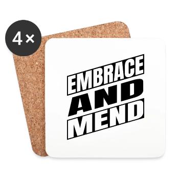 sayings healing support system quote - Coasters (set of 4) - white - Front