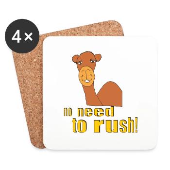 camel no need to rush - Coasters (set of 4) - white - Front