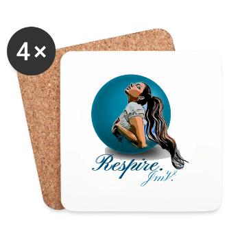Respire - Dessous de verre (lot de 4) - blanc - Devant