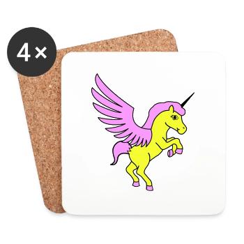 Licorne Licorne - Dessous de verre (lot de 4) - blanc - Devant